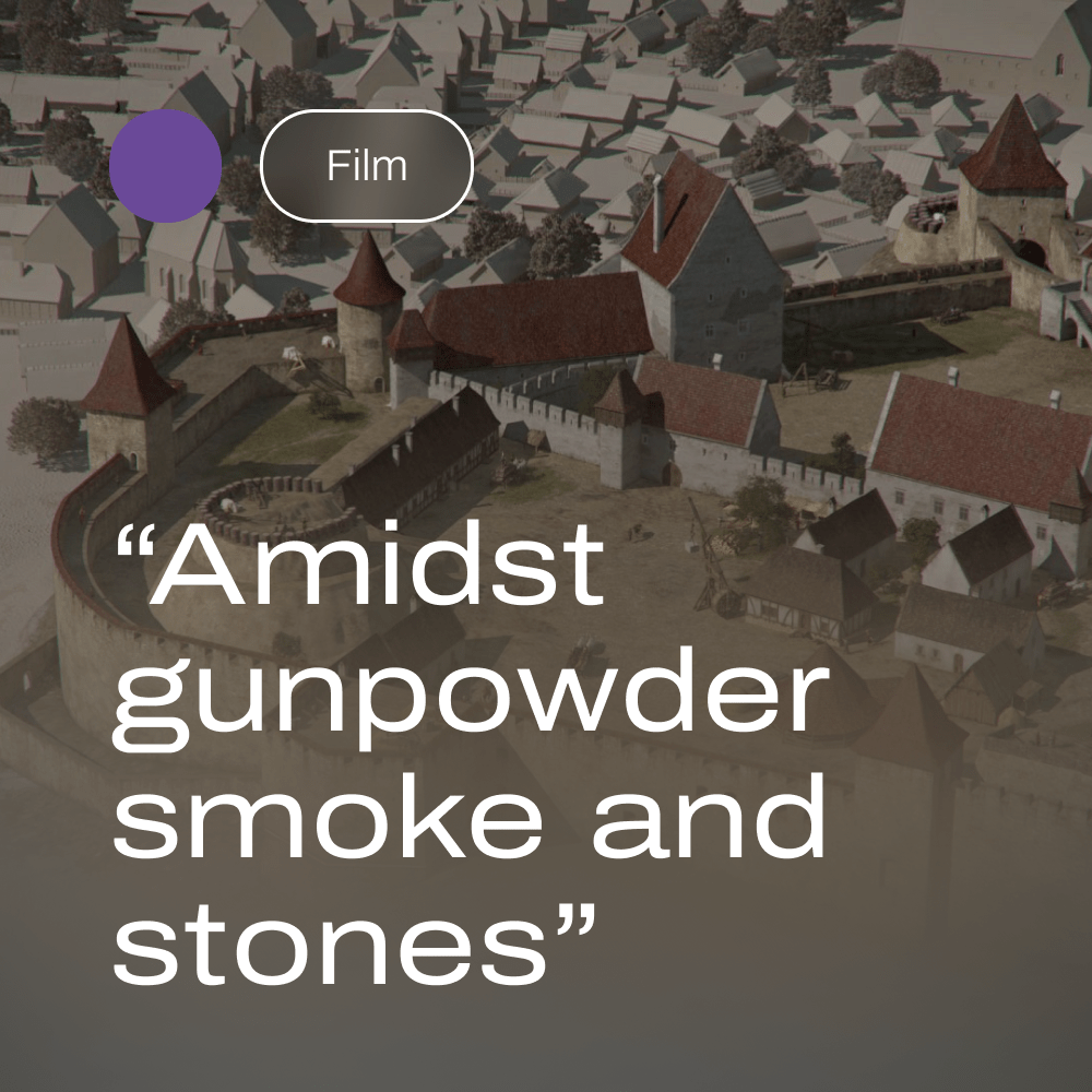 “Amidst gunpowder smoke and stones”