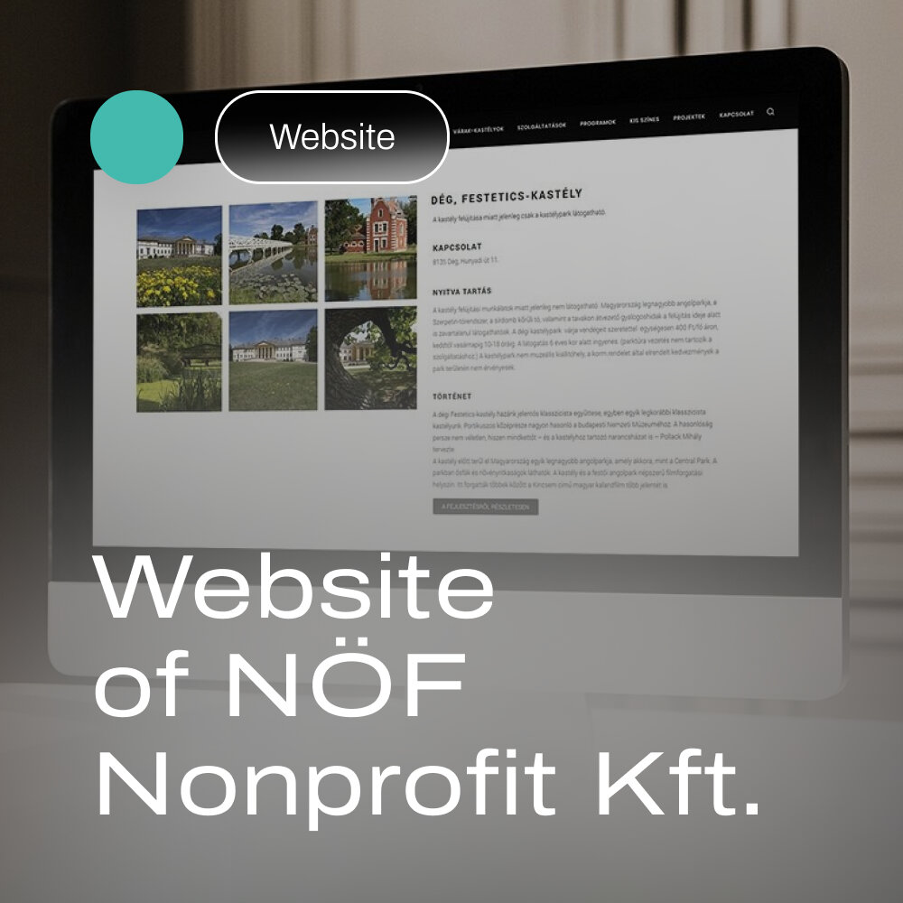 Website of Nemzeti Örökségvédelmi Fejlesztési Nonprofit Kft.
